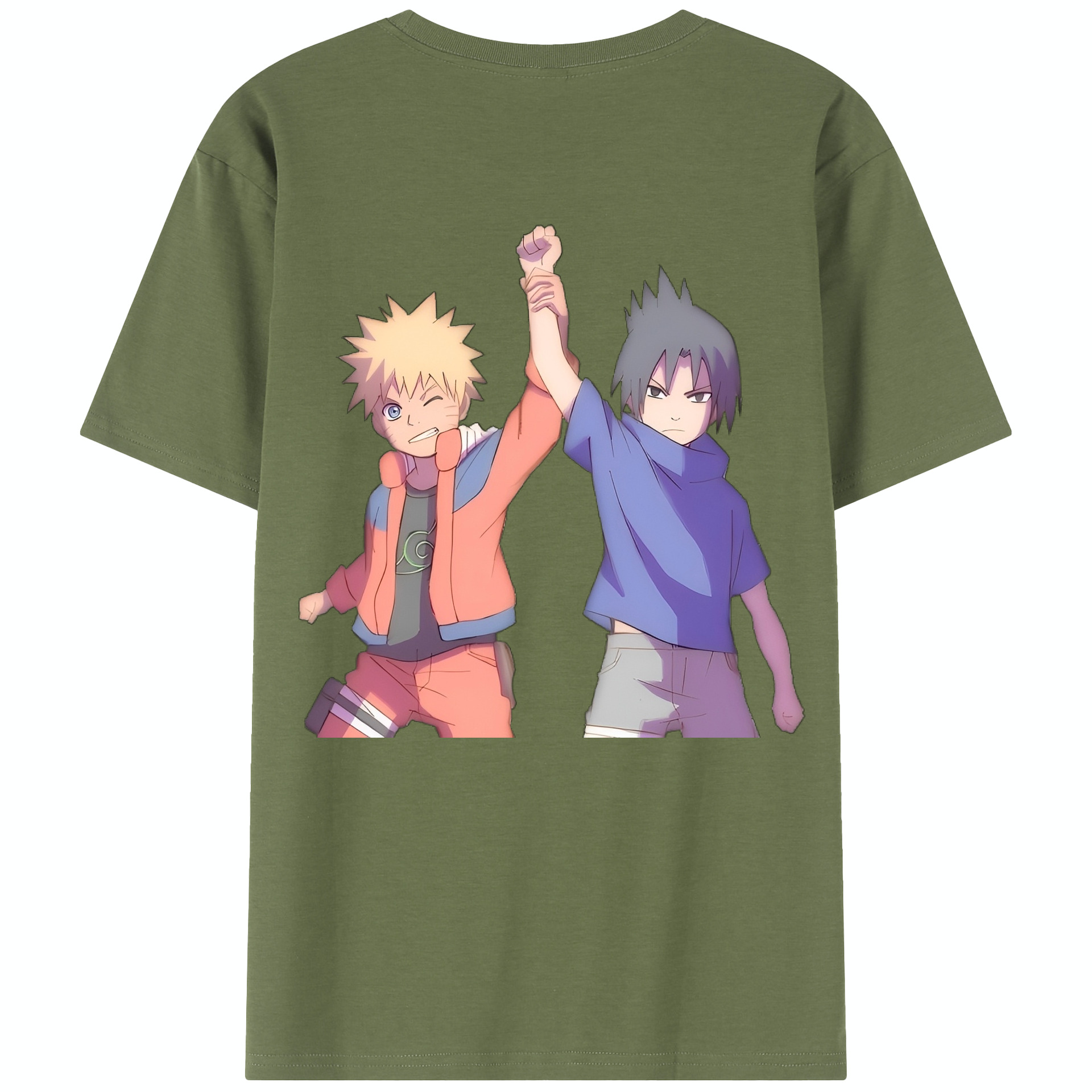 （画像用） NARUTO -ナルト- うちは サスケ Uchiha Sasuke 綿100％半袖Tシャツ（背面プリント）